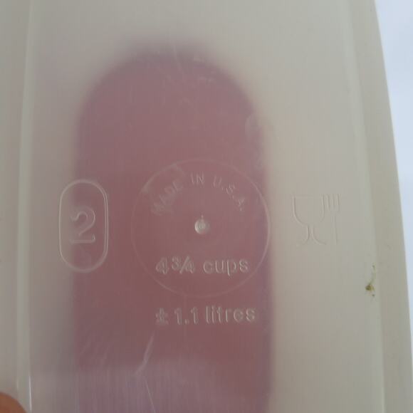 VINTAGE TUPPERWARE Modular Mate 4.75 Cup Container Red Lid 1612-23 Food Storage - Picture 4 of 7